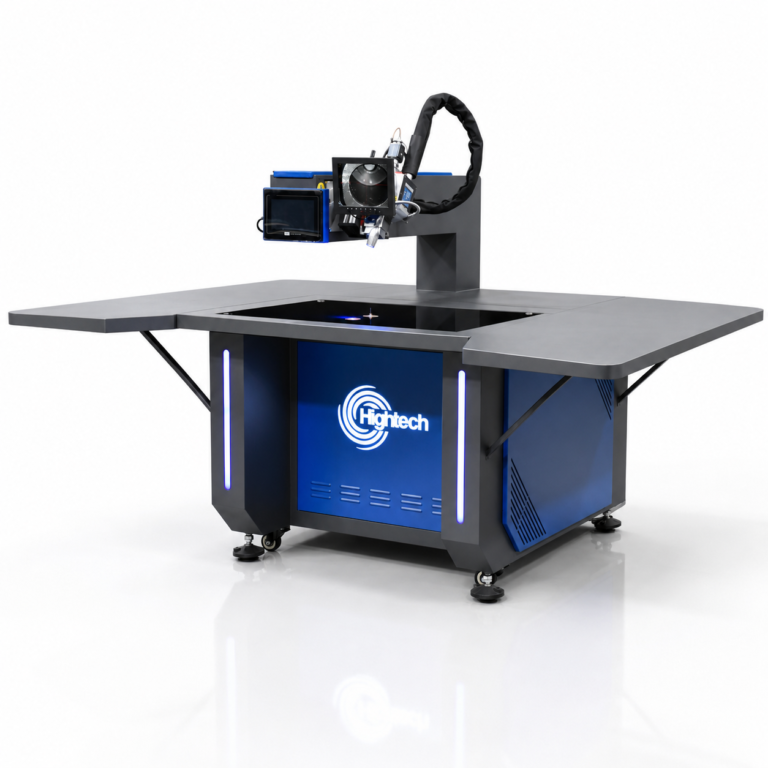 Vue en angle de la soudeuse laser fibre HT-FWT 1500W